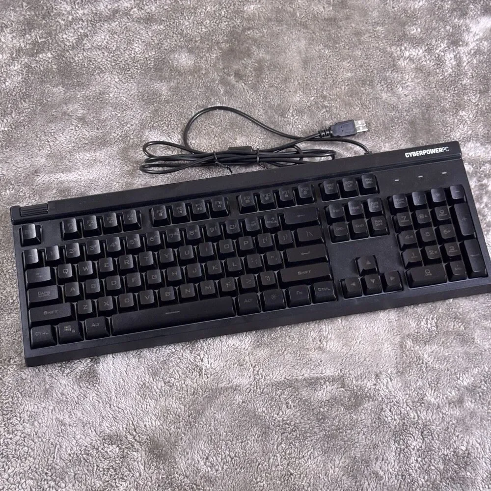 CyberPowerPC NOHI 02 RGB USB Gaming Keyboard Wired 104 Key Full Size Membrane